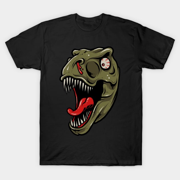 Scary Dinosaur T-Shirt by CyberpunkTees